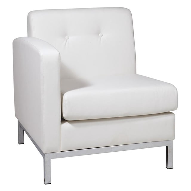 Wall Street Fauteuil Simple LAF Blanc en Similicuir