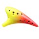 thumbnail image 1 of light pink Ocarina de 12 hoyos Ocarina de cerámica de forma elegante en Ocarina degradada Alto C, aprendizaje para principiantes, regalo de Navidad amarillo, 1 of 2