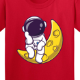 thumbnail image 4 of Inktastic Astronaut Sitting on the Moon Youth T-Shirt, 4 of 5