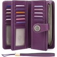 thumbnail image 1 of Wallets For Women Leather Credit Card Holder With Rfid Blocking Large Capacity Wristlet, 1 of 4