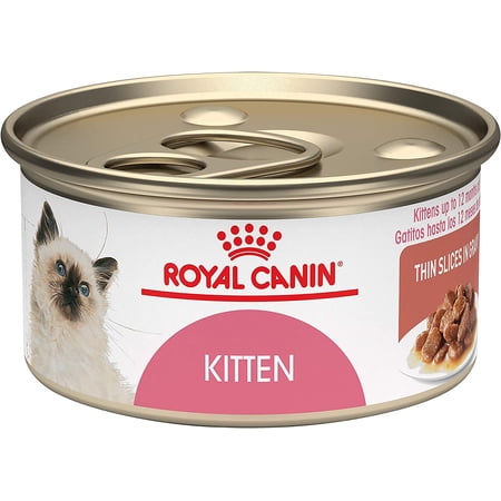 Canin Feline Health Nutrition Kitten Thin Slices in Gravy Canned Cat Food, 3 oz., Case of 24