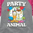 thumbnail image 3 of Garfield - Party Animal - Toddler & Youth Girls Raglan Graphic T-Shirt, 3 of 5