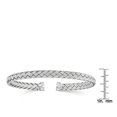thumbnail image 3 of Sterling Silver Polished Woven Cuff Bangle, 3 of 3