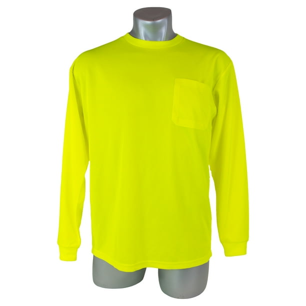 Malta Dynamics High Visibility Yellow Safety Long Sleeve Shirt Safety