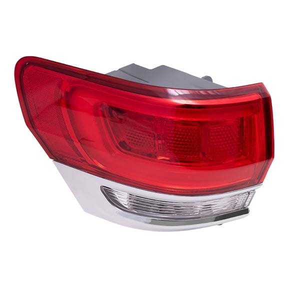Brock Tail Light for 2014-2021 Grand Cherokee Chrome Body Mount w/o Platinum Insert Left 68110017AG