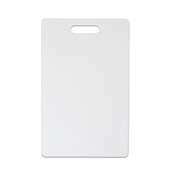 Tabla de cortar Dexas NSF Polysafe con mango, 95 por 15 pulgadas, color blanco