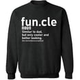 thumbnail image 2 of OXI Crewneck Sweatshirt - Funcle Noun, Basic Casual Sweatshirts for Men's and Women Fleece Sweatshirt Long Sleeve - Dark Heather 2X-Large, 2 of 2