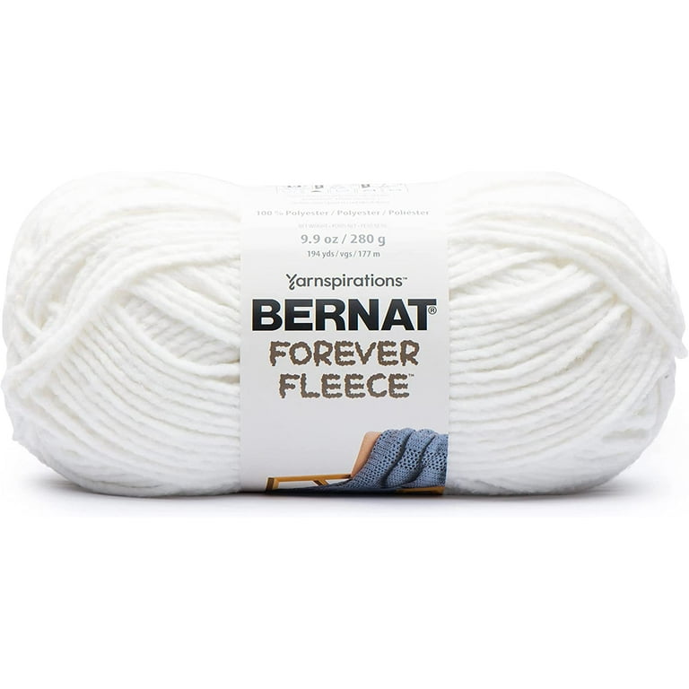 Bernat Forever Fleece White Noise Yarn - 2 Pack of 280g/9.9oz