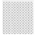 thumbnail image 3 of Ambesonne Geometric Shower Curtain, Dotted Modern Flowers, 69"Wx84"L, Grey and White, 3 of 5