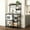 Black, variant on Yardi Yard Standing Baker's Racks Large Metal Kitchen Storage Shelves Units Microwave Stand Brown