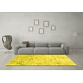 thumbnail image 3 of Ahgly Company Machine Washable Indoor Rectangle Abstract Yellow Contemporary Area Rugs, 2' x 4', 3 of 4