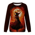 thumbnail image 4 of Xdegoge Halloween Shirt Plus Size Women Sanderson Sisters Printed Sweatshirt Witch Graphic Raglan Long Sleeve Oversized Crewneck Tops Season Festival T-Shirt 2025 Fall Funny Gifts Xl-5Xl, 4 of 5