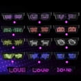 thumbnail image 2 of Bluetooth LED Eye Glasses APP bluetooth glasses light Control cool glasses for Raves Fun Flashing Display Text 4 colors, 2 of 9