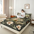 thumbnail image 4 of Castle Fairy Female Men Gradient Scarab Queen Sheet Sets,Vintage Vine Flowers Bed Set, 4 of 7