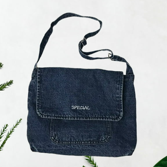 LABSERRON 1Set Rectangular Jean Purse with Fabric Lining for Girls and Women Ideal for Shopping and Beach Trips