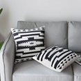 thumbnail image 2 of Black and White Farmhouse Throw Pillow Covers Set of 2 18x18 Inch Linen Decorative Pillow Case for Sofa Couch Chair Bedroom Modern Decor Classic and Refined, 2 of 6