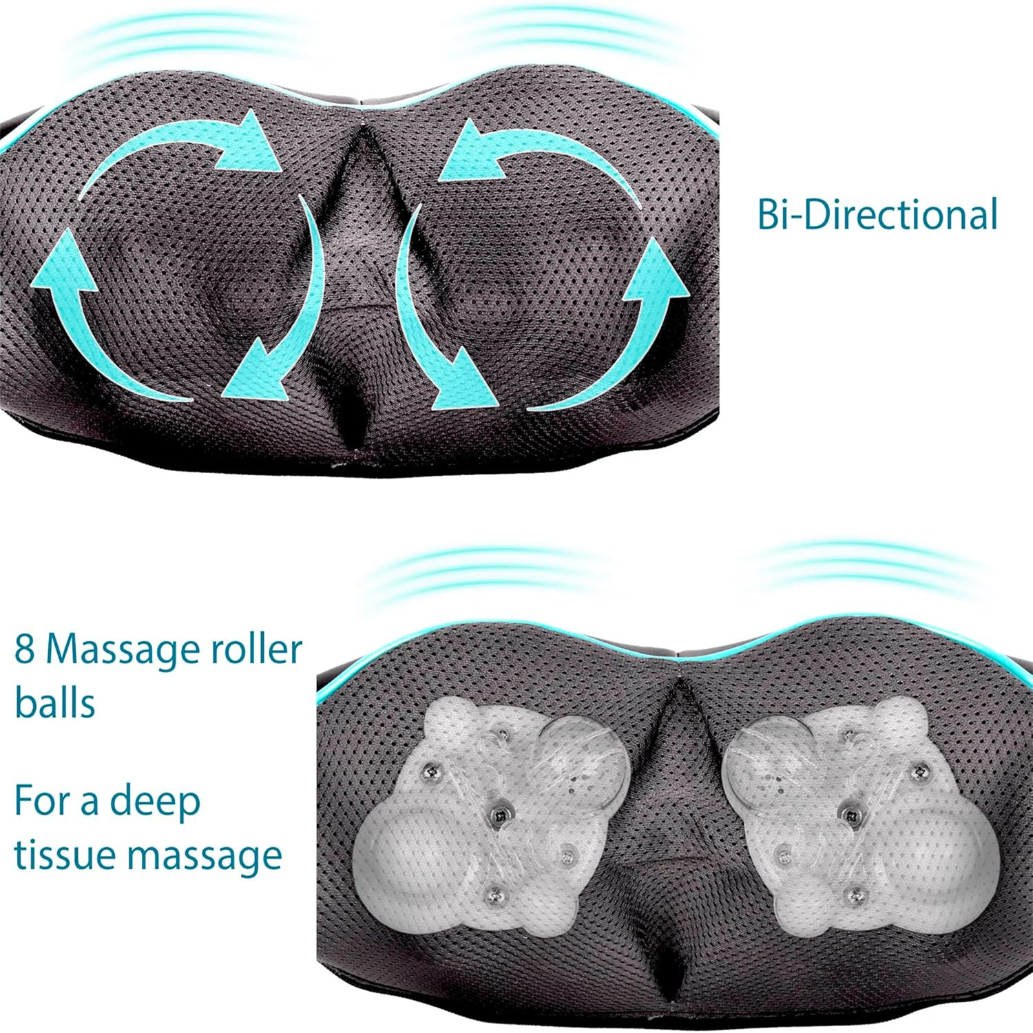 Lumbar Neck And Shoulder Massager，Back, neck, and shoulder heat therapy massager with heating function, deep tissue kneading, relieves muscle pain, suitable for home and car use