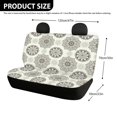thumbnail image 4 of Psesaysky Mandala Flower Pattern Rear Bench Seat Covers for Cars, 2 Piece Soft Washable Back Seat Protectors for Sedan and Truck, 4 of 7