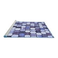 thumbnail image 2 of Ahgly Company Machine Washable Indoor Square Abstract Blue Modern Area Rugs, 6' Square, 2 of 4