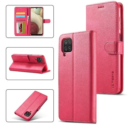 

Case for Samsung Galaxy A12 4G/5G With Holder Calf Texture Horizontal Flip Leather Case Card Slots Wallet