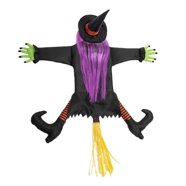 Cateissary Muñeca trepadora de árbol de Halloween de tela, reemplazo Adorable portátil, jardín, parque, Patio, camino, Festival, decoración Kits de decoración para fiestas Naranja