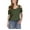 Army Green, variant on Dezsed Women's Plus Size Tops Cold Shoulder Dressy Casual Tunics Blouses Summer Short Sleeve Crewneck Shirts Purple M