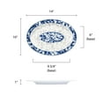 thumbnail image 2 of Excellante Blue Dragon Melamine Dinnerware Collection 14" x 10" Platter, Comes in Dozen, 2 of 3