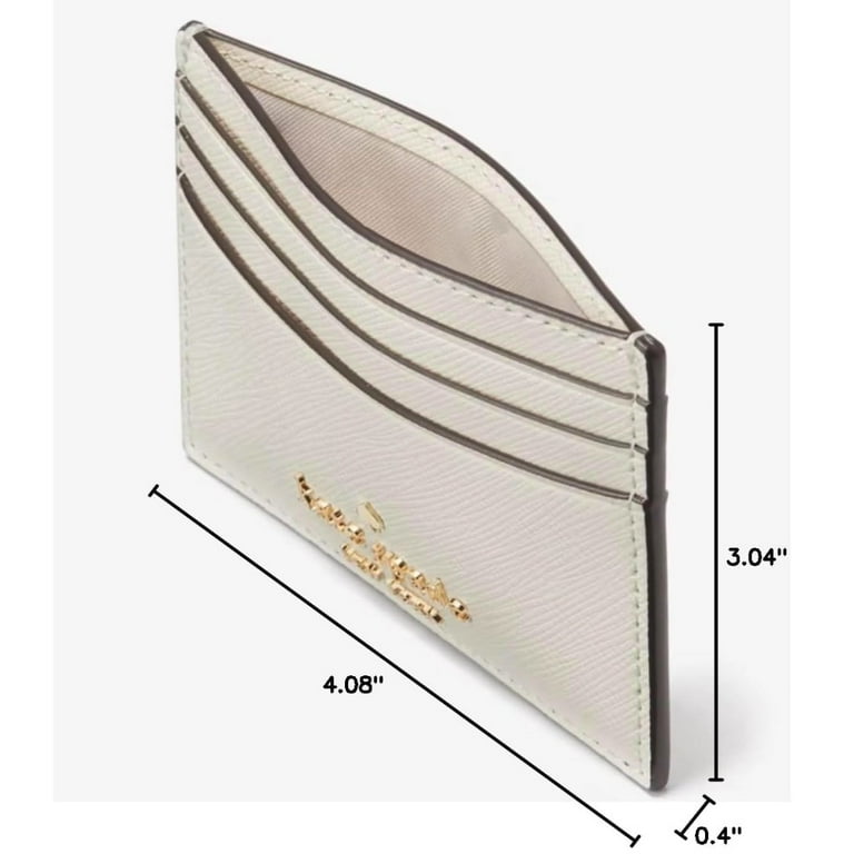 Kate Spade Madison Small Slim Card Holder Meringue Saffiano