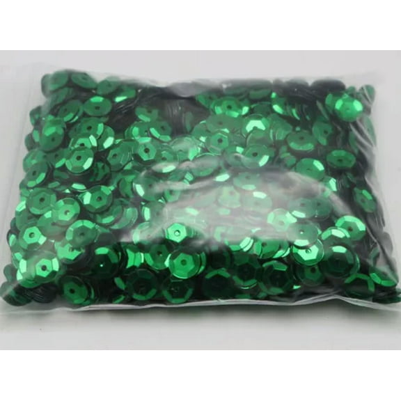 U8MO 2000 CUP Round loose sequins Paillettes 10mm sewing Wedding craft Colour Pick-Green