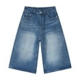thumbnail image 1 of WEAIXIMIUNG Mens Casual Pants Stretch Waist Draw String Hop Cropped Jeans Work Denim Shorts with Cargo Pockets, 1 of 5