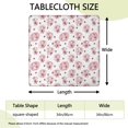 thumbnail image 2 of White Cow Strawberry Pattern Square Fitted Tablecloth with Elastic Edge,Square Table Cover,Washable Elastic Table Cover for Home Kitchen Party Decor 34"x34", 2 of 6