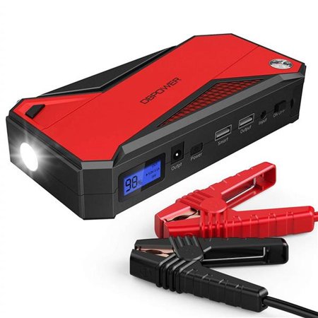 Goshping 800A Peak 18000mAh Portable Car Jump Starter (up to 7.2L Gas/5.5L Diesel Engine) Portable Battery Booster with LCD Screen