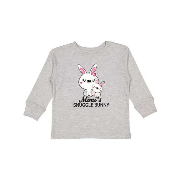 Inktastic Mimis Snuggle Bunny Easter Girls Long Sleeve Toddler T-Shirt