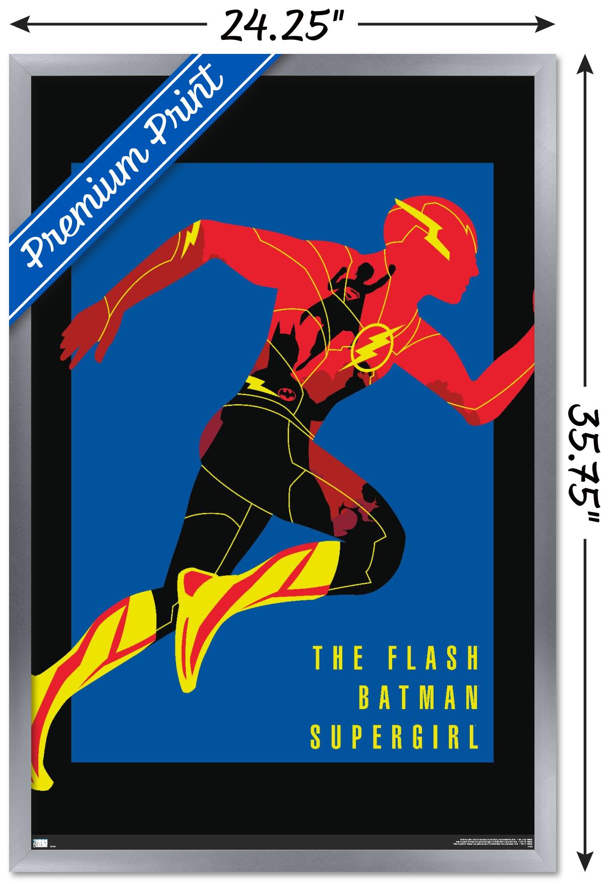 DC Comics Movie The Flash - Heroes Wall Poster, 22.375" x 34" Framed