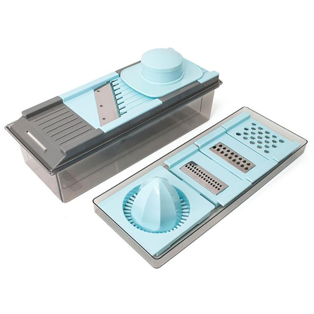 Injueey Cortador de verduras multifuncional, exprimidor Manual, rallador seguro para cortar verduras, cortador de verduras de acero inoxidable Cocina y Comedor Injueey HA015583-00