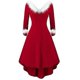thumbnail image 1 of Vestidos de Navidad para mujer Vestido de manga larga con cuello en V Vestido de fiesta, 1 of 4