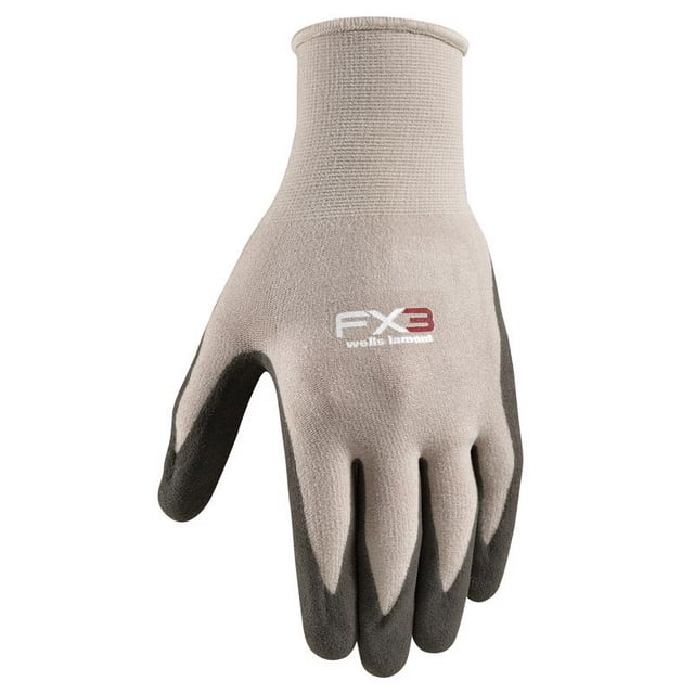 Guantes de trabajo Wells Lamont FX3 para hombre, color negro/tostado, talla M, 1 par