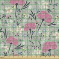 thumbnail image 2 of Ambesonne Floral Fabric by the Yard Upholstery, Repeating Dandelions, 1 Yard, Multicolor, 2 of 5