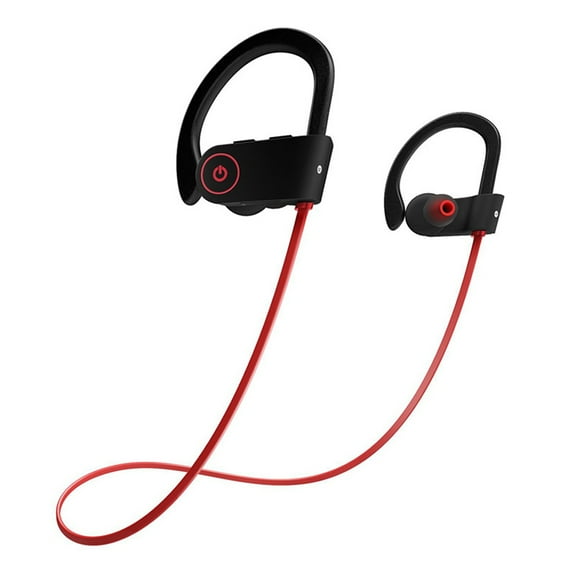 Bluetooth Headphones, Best Wireless Earbuds IPX7 Waterproof Sports Earphones w/Mic HD Stereo Sweatproof in-Ear Earbuds Gym Running Workout 8 Hour Battery Noise Cancelling Headsets-Black
