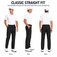 thumbnail image 2 of YAPPO Men's Stretch Dress Pants, Quick Dry Business Casual Slacks, Straight Fit for Office, Golf & Travel, 30" Inseam, 2 of 7