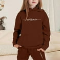 thumbnail image 2 of uikmnh Girls Outfits Hoodies Letter Print Sweatshirt Stylish and Comfortable Everyday Wear Size:2-3 Years, 2 of 4