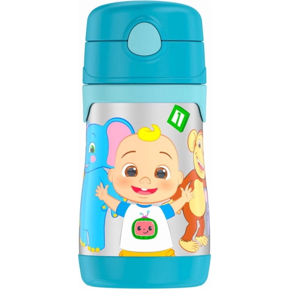 Thermos pour Enfants à Isolation sous Vide10 Oz Bouteille à Paille, Cocomelon