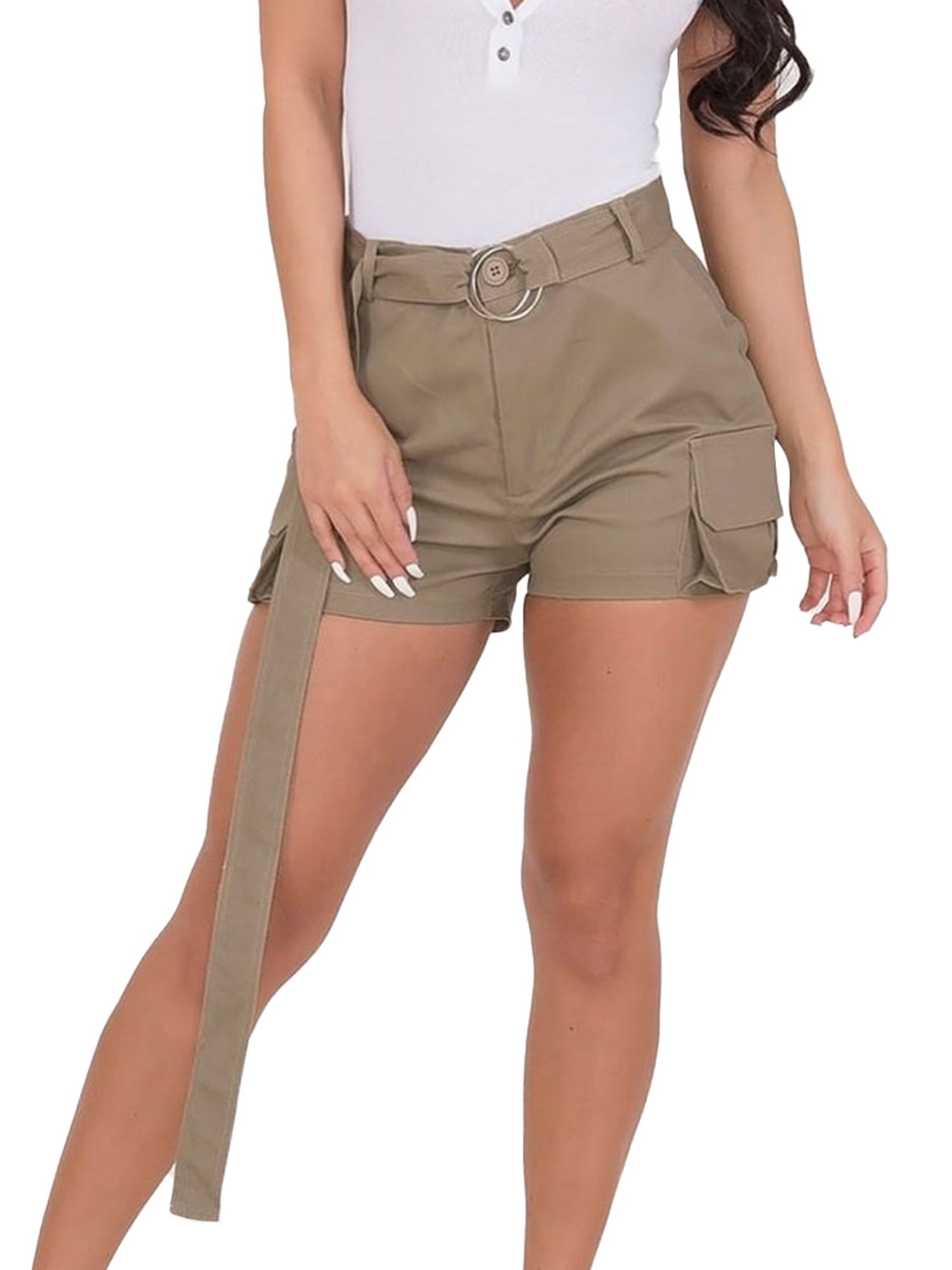 High Waist Cargo Shorts Casual 