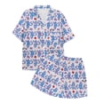 thumbnail image 3 of Icvfdpl 2 Piece Sets Pajamas For Kids Children Graphic Print Short Sleeve Button Shirt Shorts Pajama Set, 3 of 3