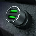 thumbnail image 2 of axGear USB Fast Car Charger Dual Port 2.4A 2 Port Adapter Aluminium, 2 of 6