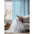 thumbnail image 4 of Sheer Curtains 72 Inches Long, Blue Spring Floral Semi Sheer Curtains Light Filtering Window Treatment, Farmhouse Flowers Elegant Pastoral Privacy Voile Drapes for Living Room Bedroom 52x72 Inch, 4 of 7
