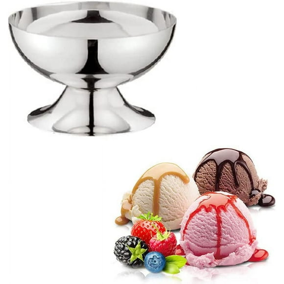 Stainless steel ice cream bowls, dessert glasses, for ice cream, desserts, fruits, appetizers, cocktails