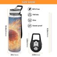 thumbnail image 3 of Basketball with Snow and Fire 32oz Water Bottles with Straw Tritan Leakproof Sports Bottle BPA Free Clear for Fitness Gym Swimming Cycling, 3 of 7