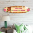 thumbnail image 5 of Outdoor Tropical Surfboard and Tiki Bar Sign, Sun Sand Drink in Hand Surfboard, Weather Resistant PVC, Coastal Home Decor, 5 Foot, 5 of 11