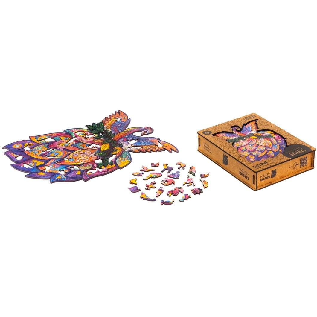 UNIDRAGON Fairy Bird Wooden Jigsaw Puzzle M 198 Pieces